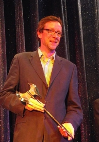 2011 Gemmell Awards. Gollancz's Simon Spanton accepts the Legend Award on behalf of Brandon Sanderson