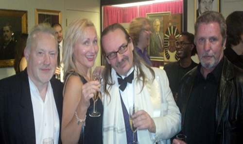 Stephen Jones, Sarah Pinborough, Kim Newman, Les Edwards at the 2011 Gemmell Awards