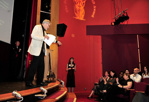 Chris Morgan conducts the auction at the 2012 Gemmell Awards