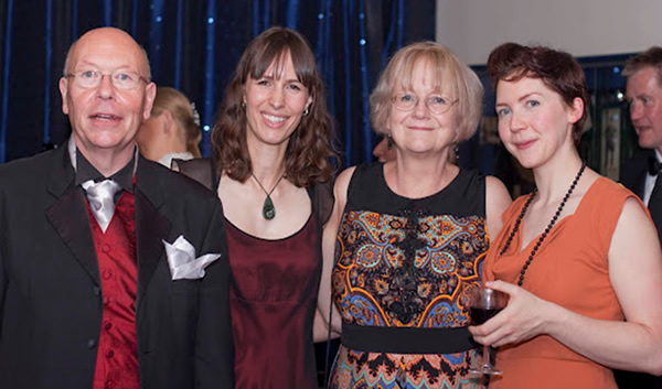 Stan Nicholls, Rachel Oakes, Anne Nicholls, Anna Calderwood at the 2012 Gemmell Awards