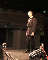 James Barclay recites a scene from David Gemmell's Legend at the 2013 Gemmell Awards