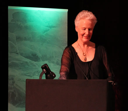 Stella Gemmell presents the Legend Award at the 2013 Gemmell Awards