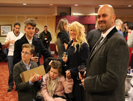 John Gwynne and family at the 2013 Gemmell Awards