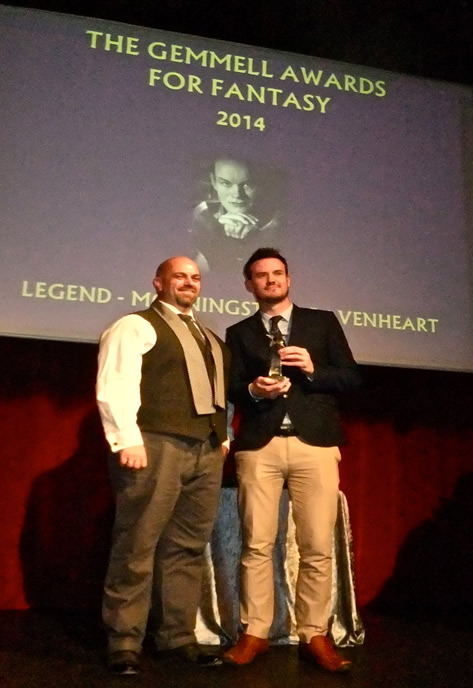 John Gwynne and Brian McClellan at the 2014 David Gemmell Awards for Fantasy