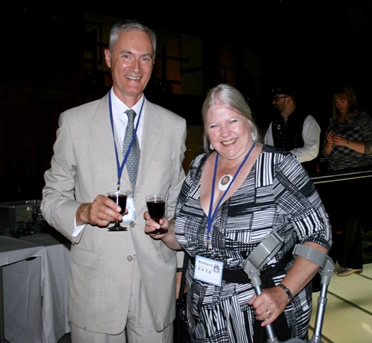 Ian Drury and Jo Fletcher at the 2014 David Gemmell Awards