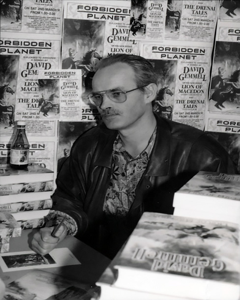 David Gemmell. From a signing on 2nd March 1991, courtesy of Forbidden Planet/Danie Ware.