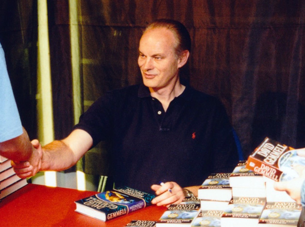 David Gemmell. From a signing in 1999, courtesy of Forbidden Planet/Danie Ware.
